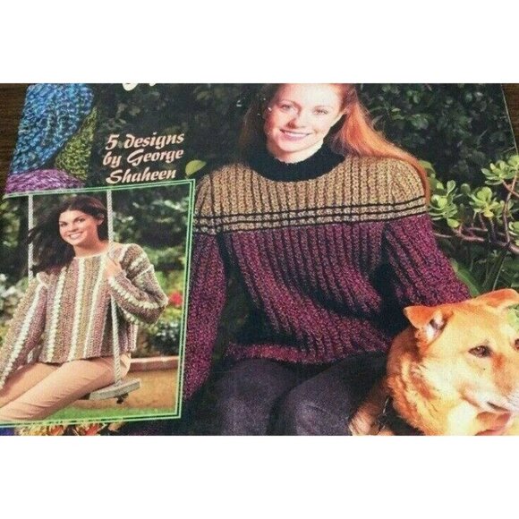 Crochet ASN American School Of Needlework Homespun Sweater 5 Women Patterns - Picture 4 of 4